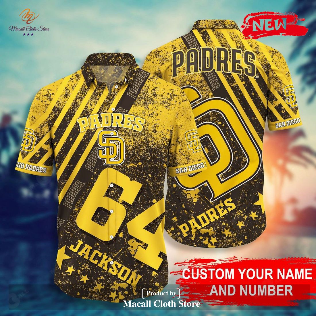 [NEW] Personalized San Diego Padres MLB Hot Sports Summer Hawaiian Shirt and Short