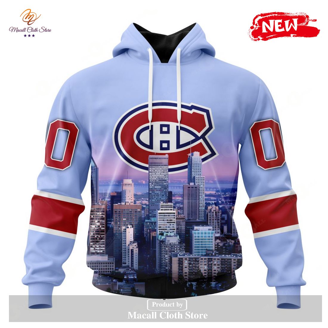 [NEW] Personalized NHL Montreal Canadiens Special Design With City Skyline Hoodie Sweatshirt 3D