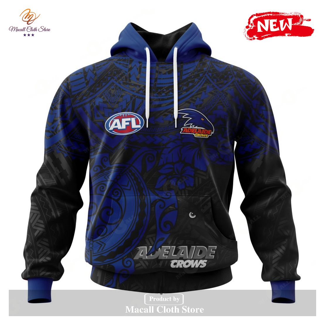 [NEW] Personalized AFL Adelaide Crows Polynesian Concept Kits Design Hoodie Sweatshirt 3D