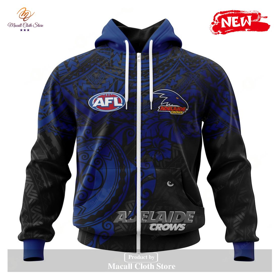 [NEW] Personalized AFL Adelaide Crows Polynesian Concept Kits Design Hoodie Sweatshirt 3D