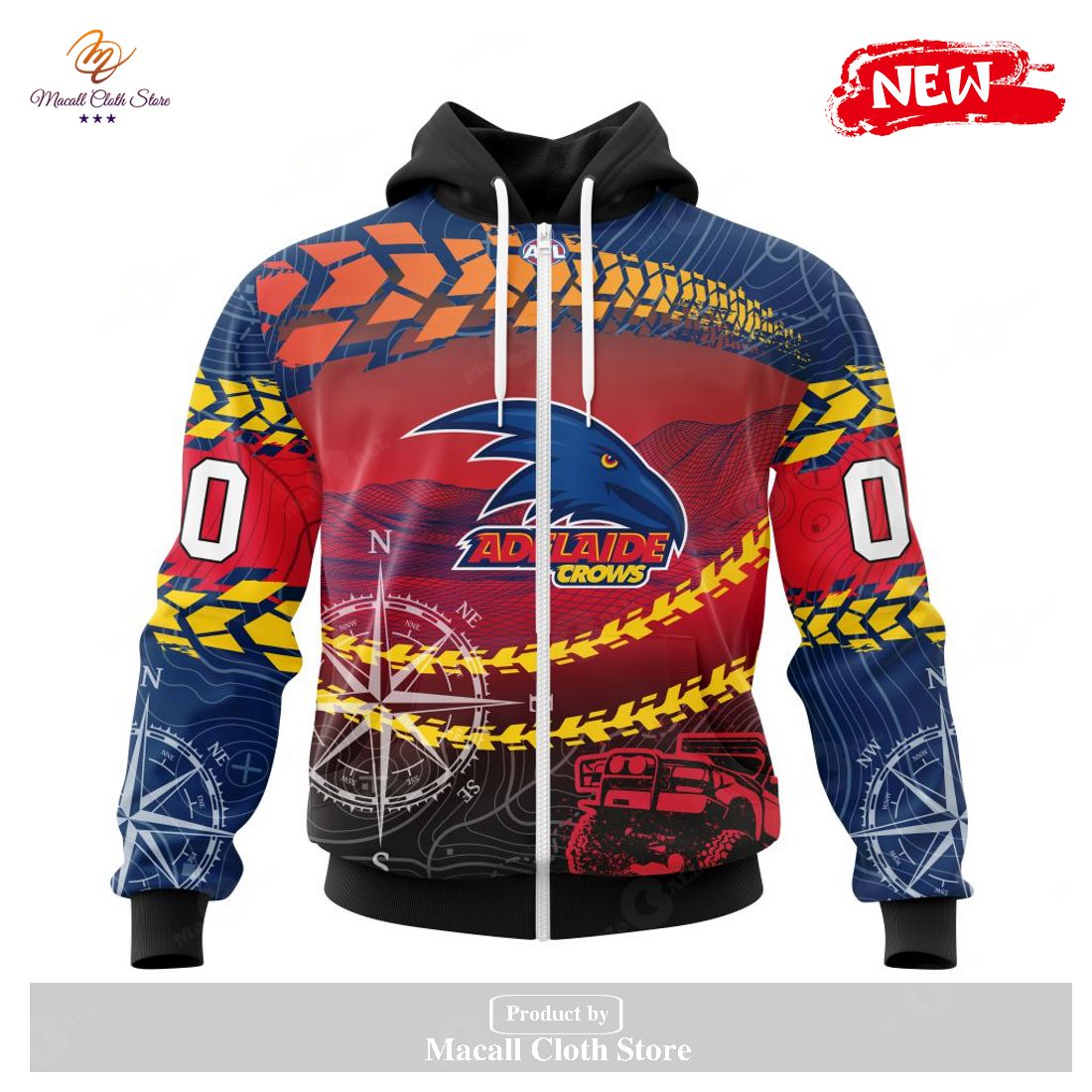 [NEW] Personalized AFL Adelaide Crows Special Off-Road Concept Kits Design Hoodie Sweatshirt 3D