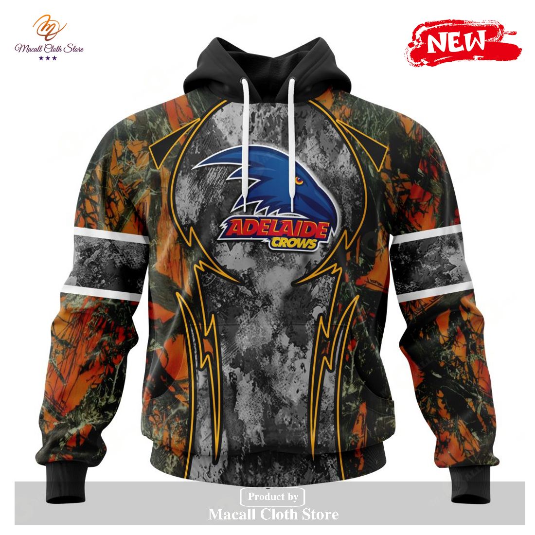 [NEW] Personalized AFL Adelaide Football Club – Specialized Design Wih Camo Concepts For Hungting In Forest Hoodie Sweatshirt 3D