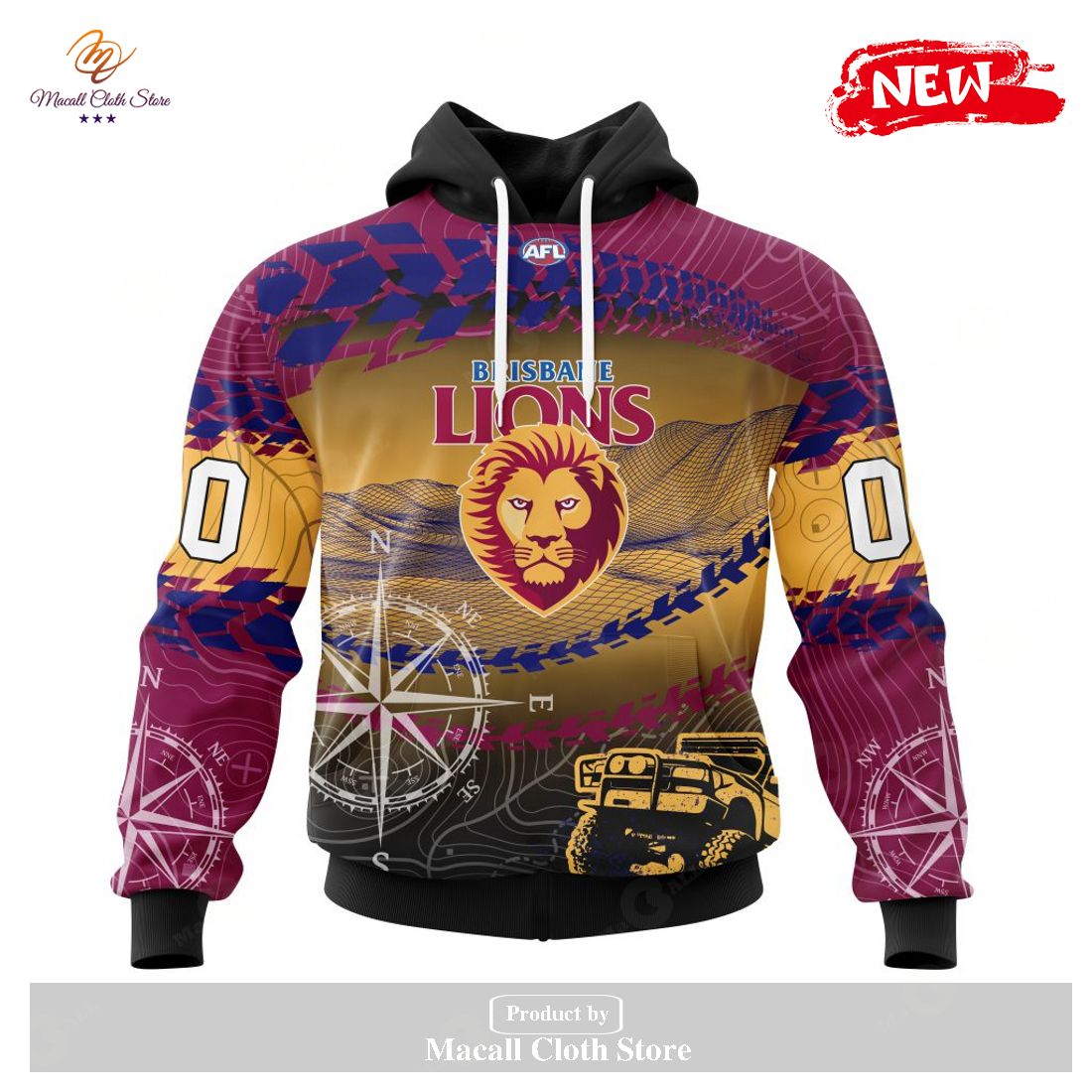 [NEW] Personalized AFL Brisbane Lions Special Off-Road Concept Kits Design Hoodie Sweatshirt 3D