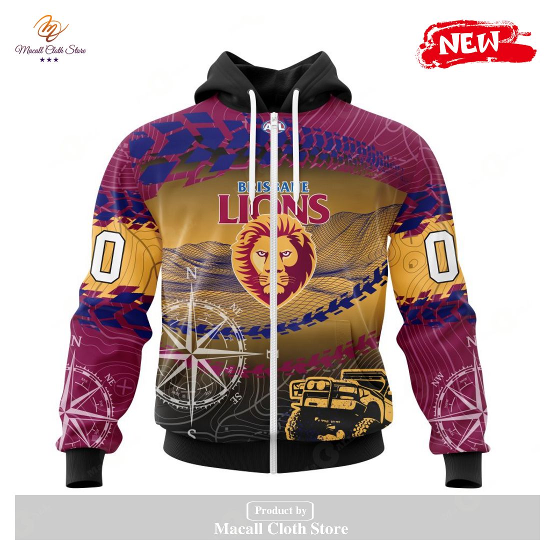 [NEW] Personalized AFL Brisbane Lions Special Off-Road Concept Kits Design Hoodie Sweatshirt 3D
