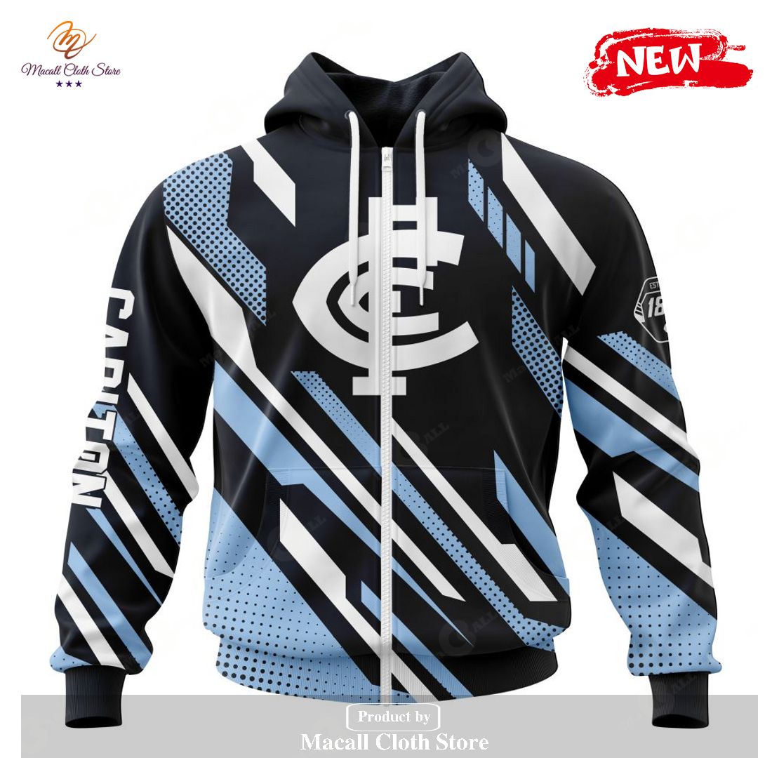 [NEW] Personalized AFL Carlton Football Club Special MotoCross Concept Design Hoodie Sweatshirt 3D
