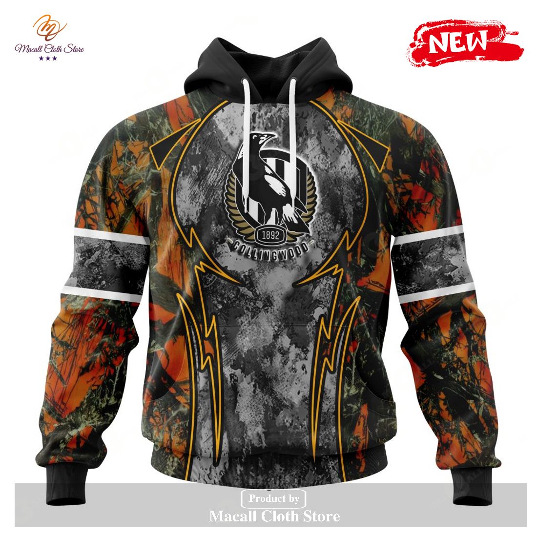 [NEW] Personalized AFL Collingwood Football Club – Specialized Design Wih Camo Concepts For Hungting In Forest Hoodie Sweatshirt 3D