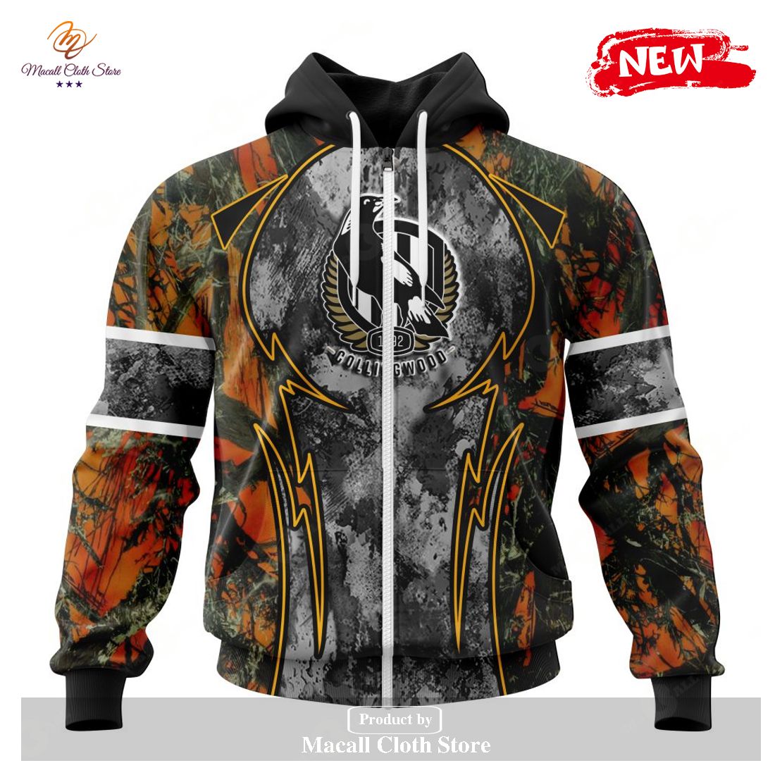 [NEW] Personalized AFL Collingwood Football Club – Specialized Design Wih Camo Concepts For Hungting In Forest Hoodie Sweatshirt 3D