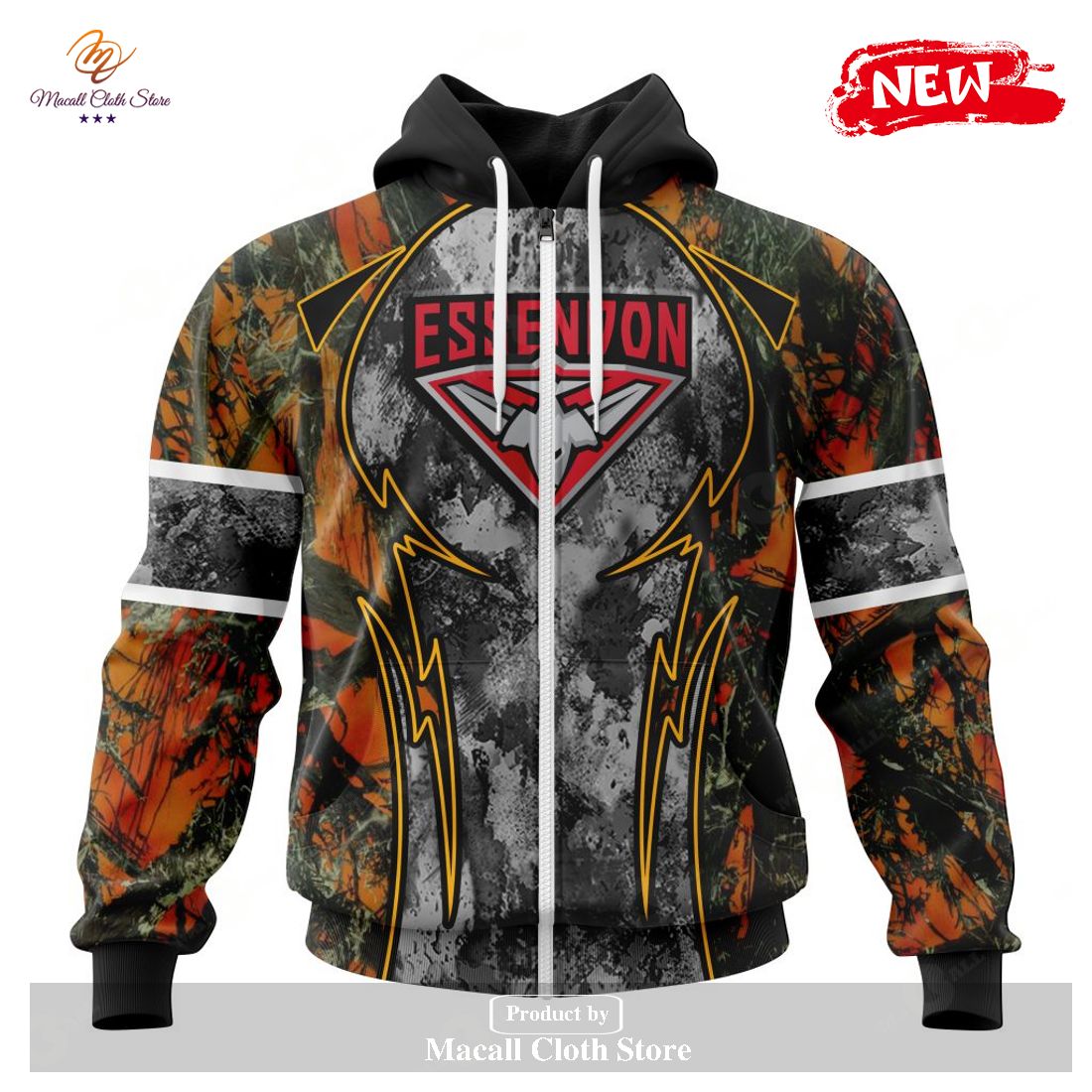 [NEW] Personalized AFL Essendon Football Club – Specialized Design Wih Camo Concepts For Hungting In Forest Hoodie Sweatshirt 3D