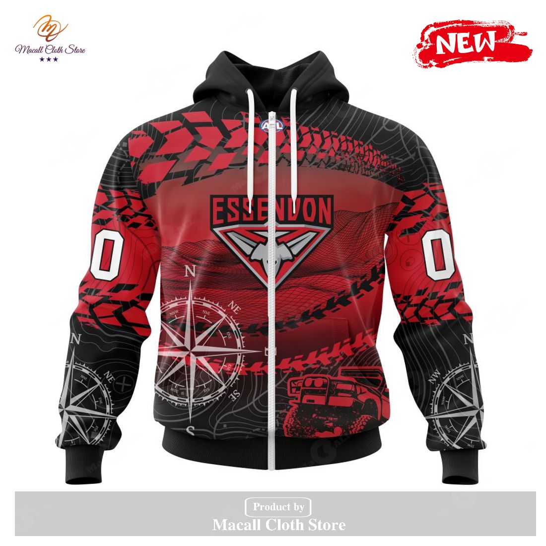 [NEW] Personalized AFL Essendon Football Club Special Off-Road Concept Kits Design Hoodie Sweatshirt 3D