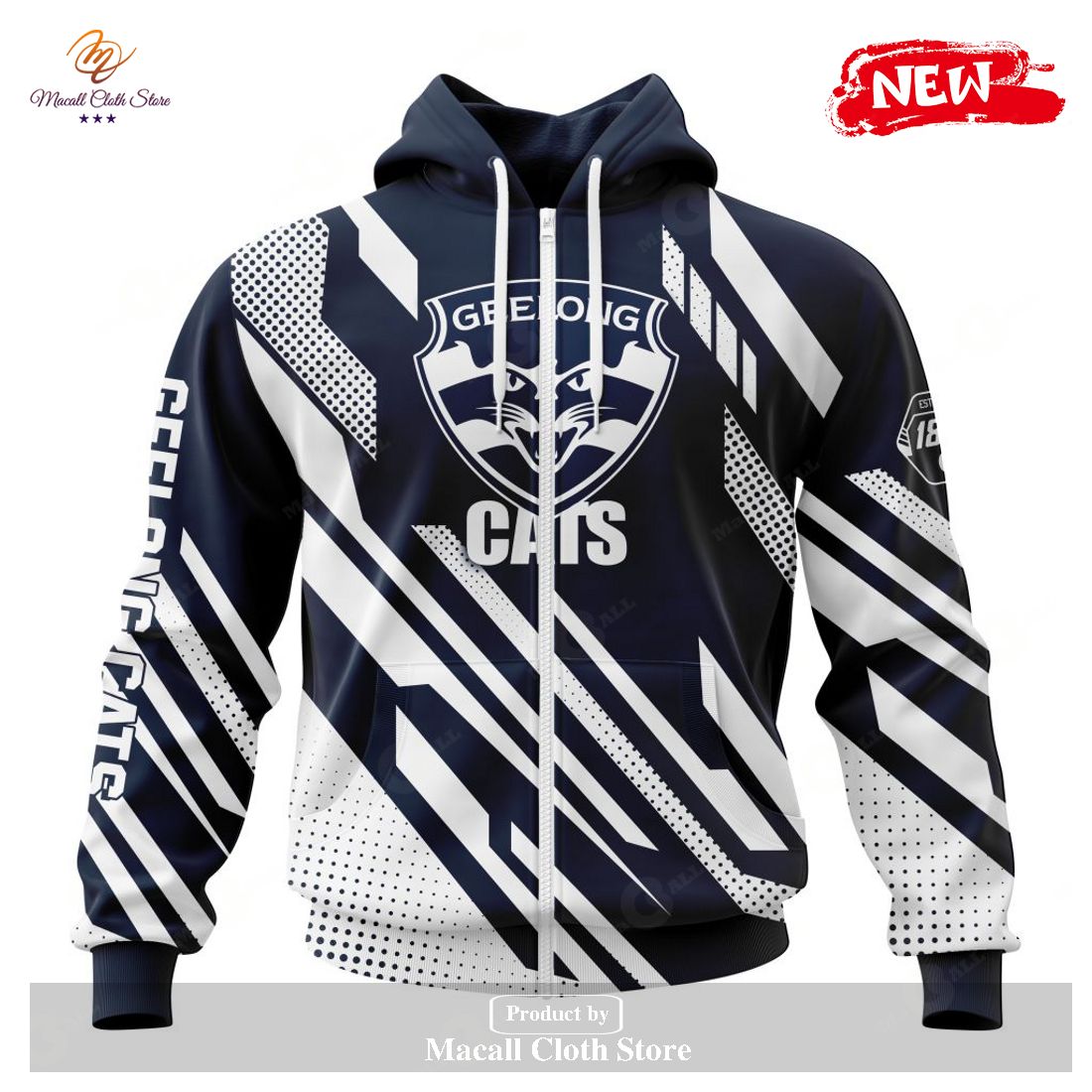 [NEW] Personalized AFL Geelong Cats Special MotoCross Concept Design Hoodie Sweatshirt 3D