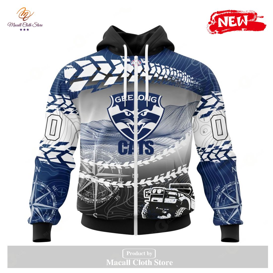 [NEW] Personalized AFL Geelong Cats Special Off-Road Concept Kits Design Hoodie Sweatshirt 3D