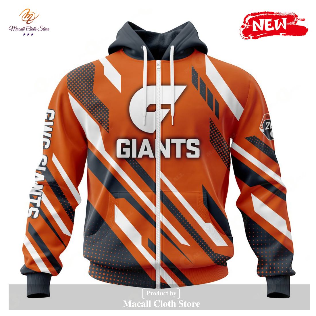 [NEW] Personalized AFL Greater Western Sydney Giants Special MotoCross Concept Design Hoodie Sweatshirt 3D