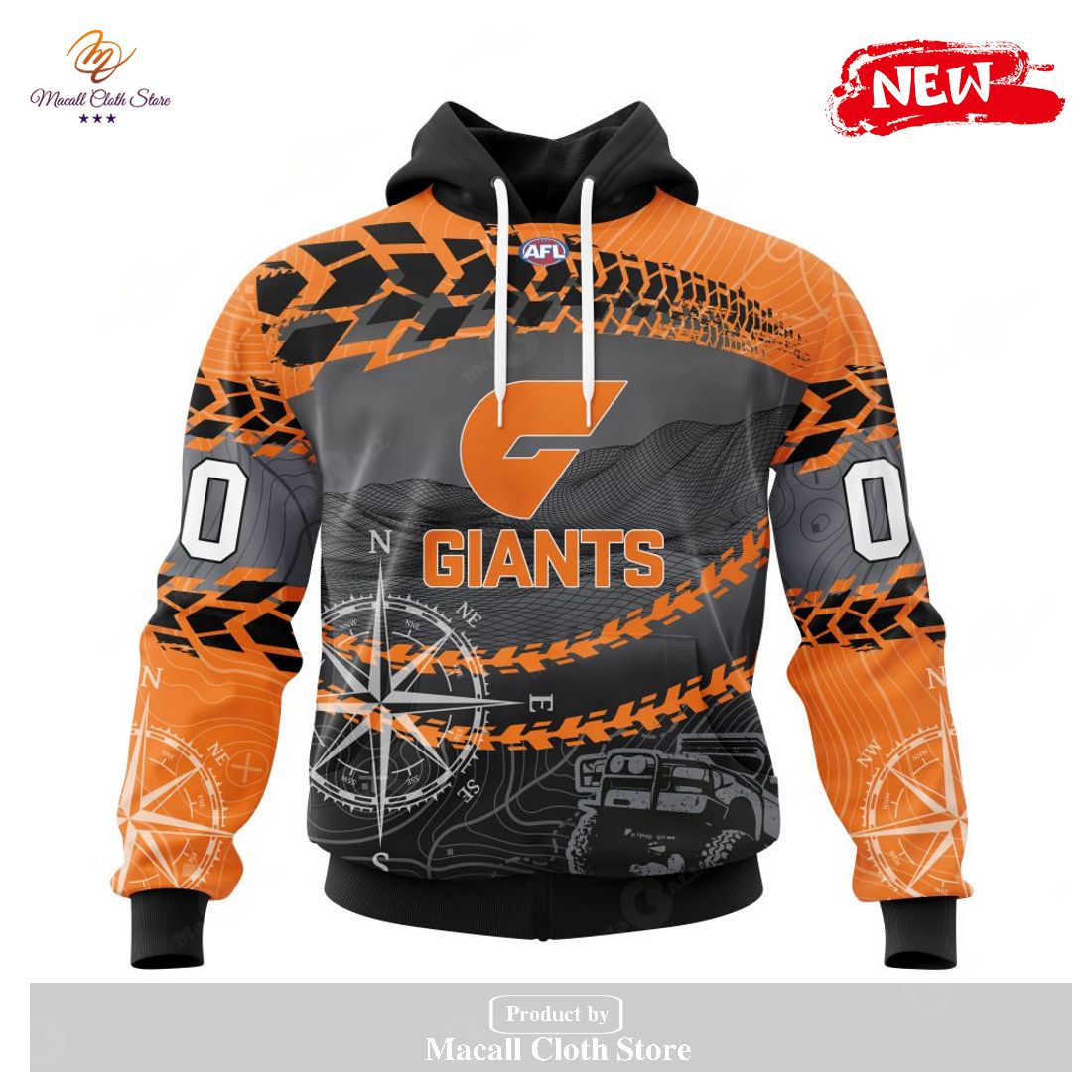 [NEW] Personalized AFL Greater Western Sydney Giants Special Off-Road Concept Kits Design Hoodie Sweatshirt 3D