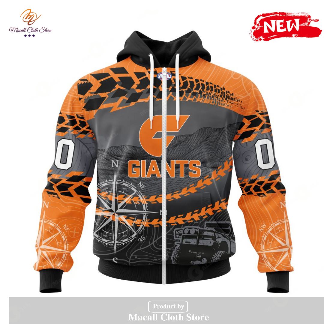 [NEW] Personalized AFL Greater Western Sydney Giants Special Off-Road Concept Kits Design Hoodie Sweatshirt 3D