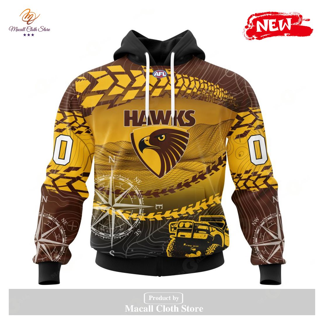[NEW] Personalized AFL Hawthorn Football Club Special Off-Road Concept Kits Design Hoodie Sweatshirt 3D