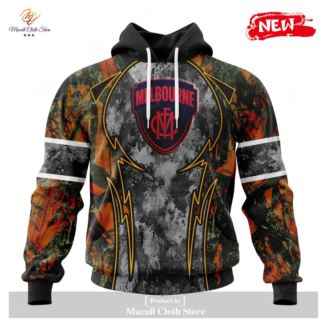 [NEW] Personalized AFL Melbourne Football Club – Specialized Design Wih Camo Concepts For Hungting In Forest Hoodie Sweatshirt 3D