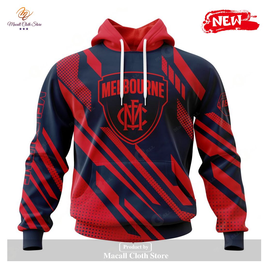 [NEW] Personalized AFL Melbourne Football Club Special MotoCross Concept Design Hoodie Sweatshirt 3D