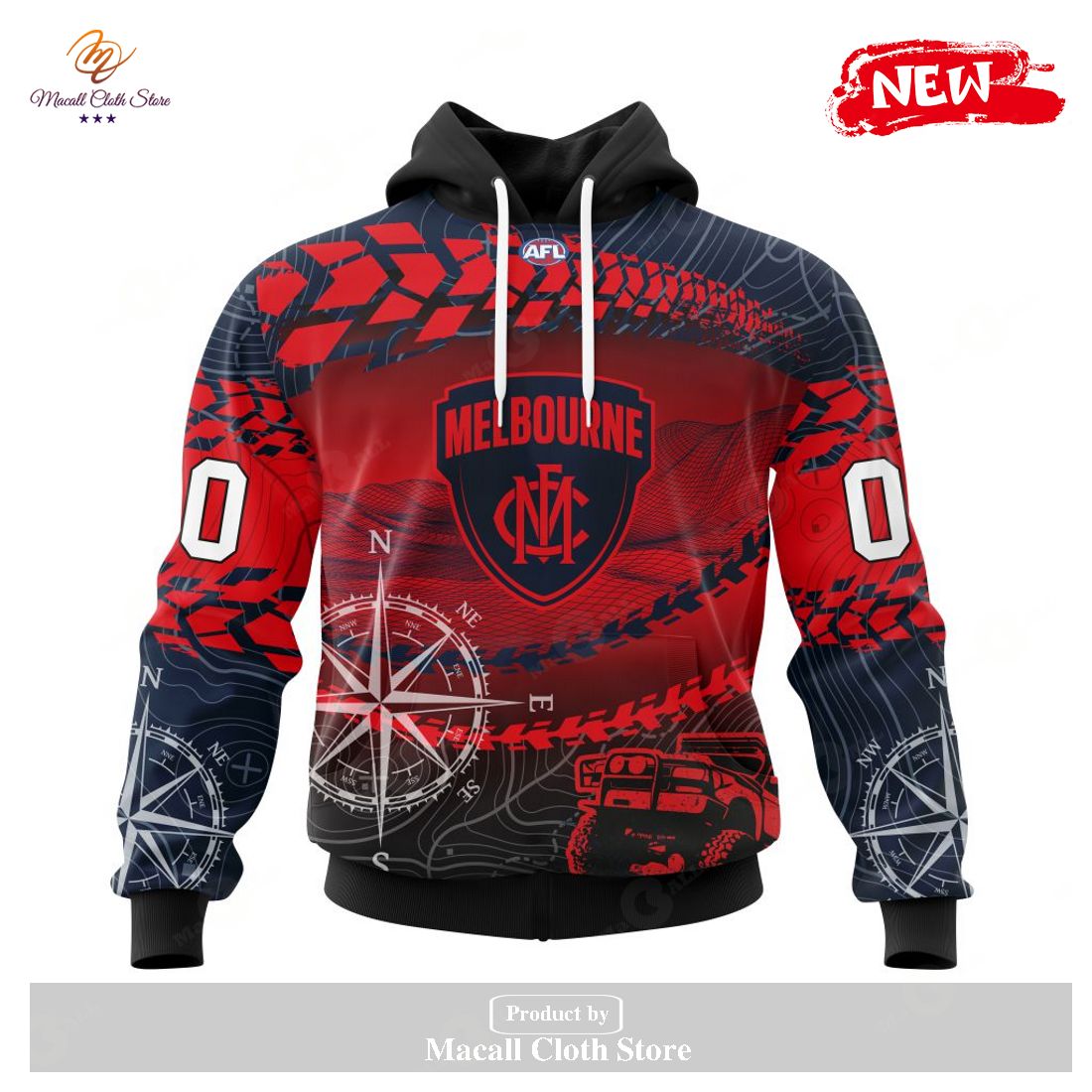 [NEW] Personalized AFL Melbourne Football Club Special Off-Road Concept Kits Design Hoodie Sweatshirt 3D