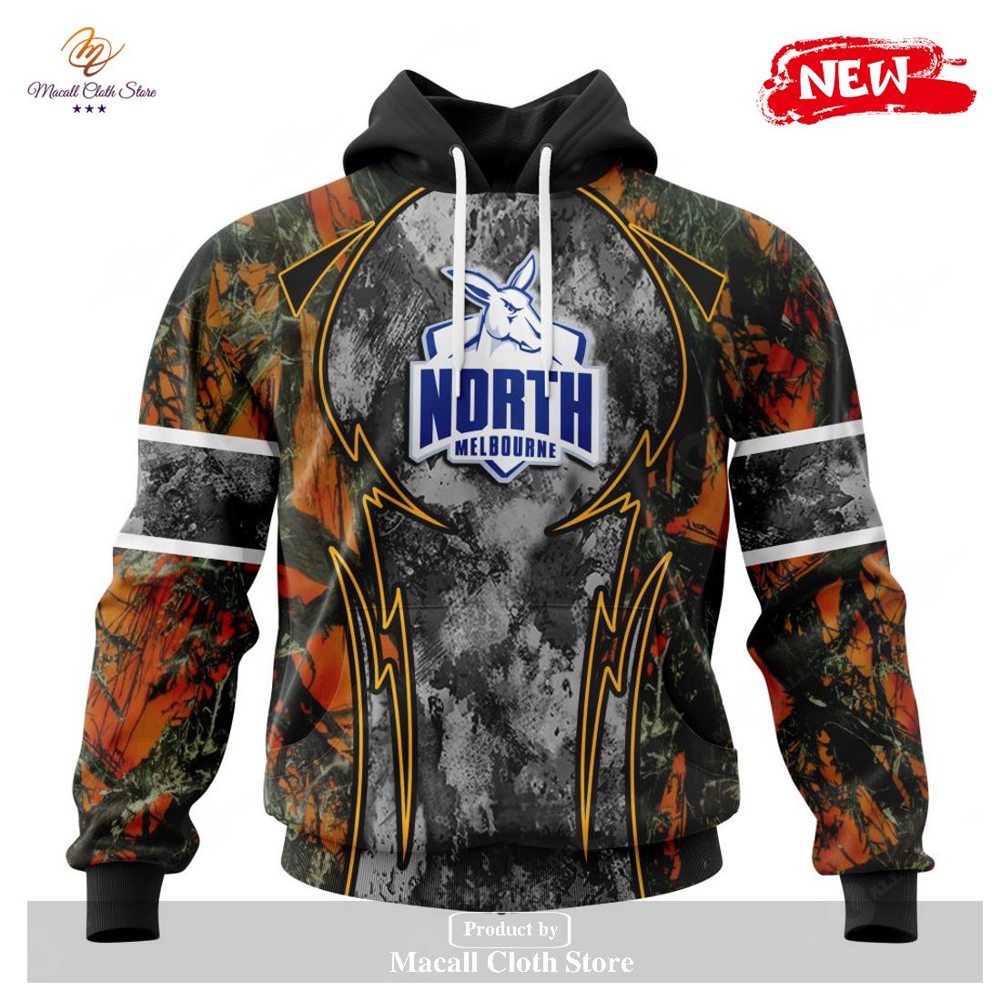 [NEW] Personalized AFL North Melbourne Football Club – Specialized Design Wih Camo Concepts For Hungting In Forest Hoodie Sweatshirt 3D