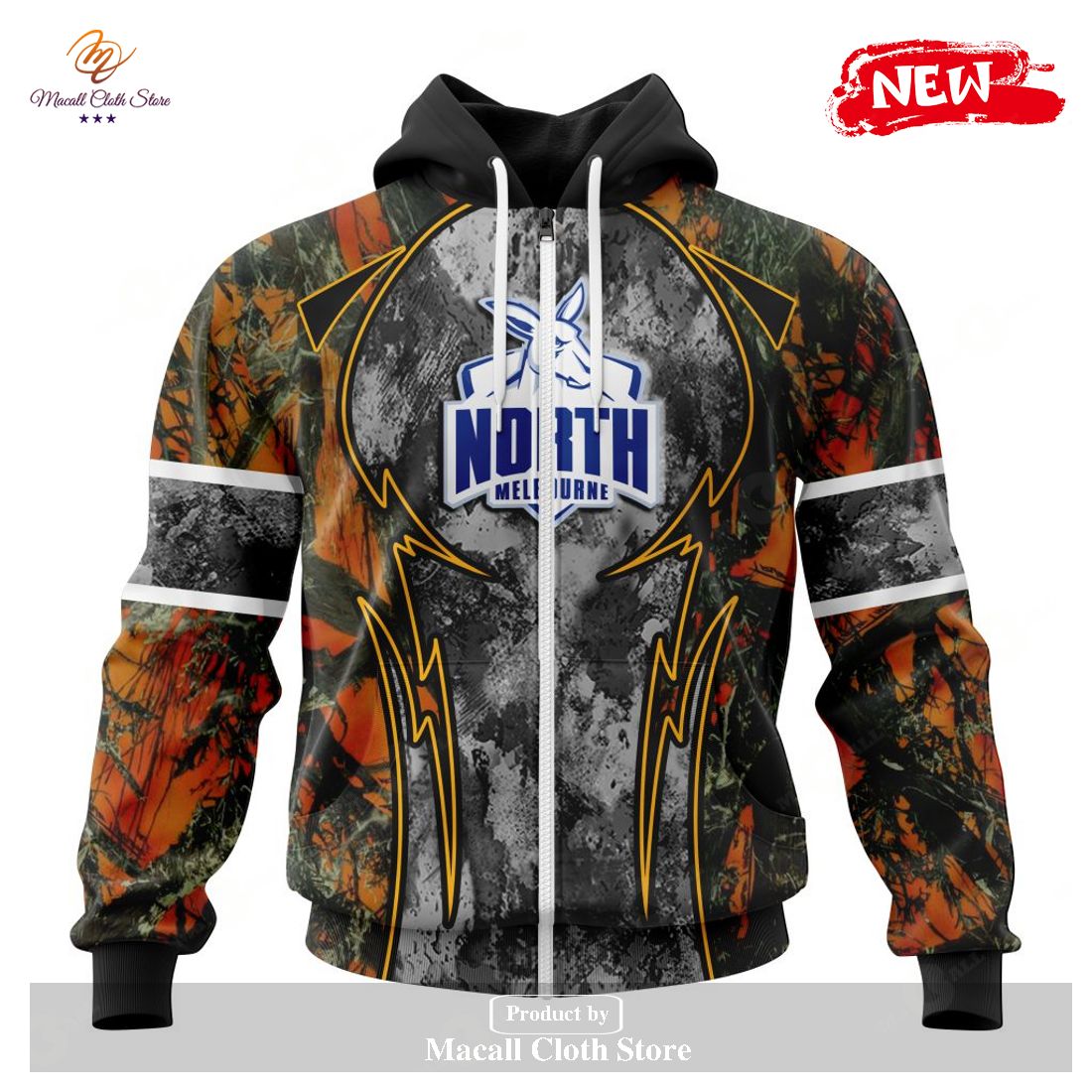[NEW] Personalized AFL North Melbourne Football Club – Specialized Design Wih Camo Concepts For Hungting In Forest Hoodie Sweatshirt 3D