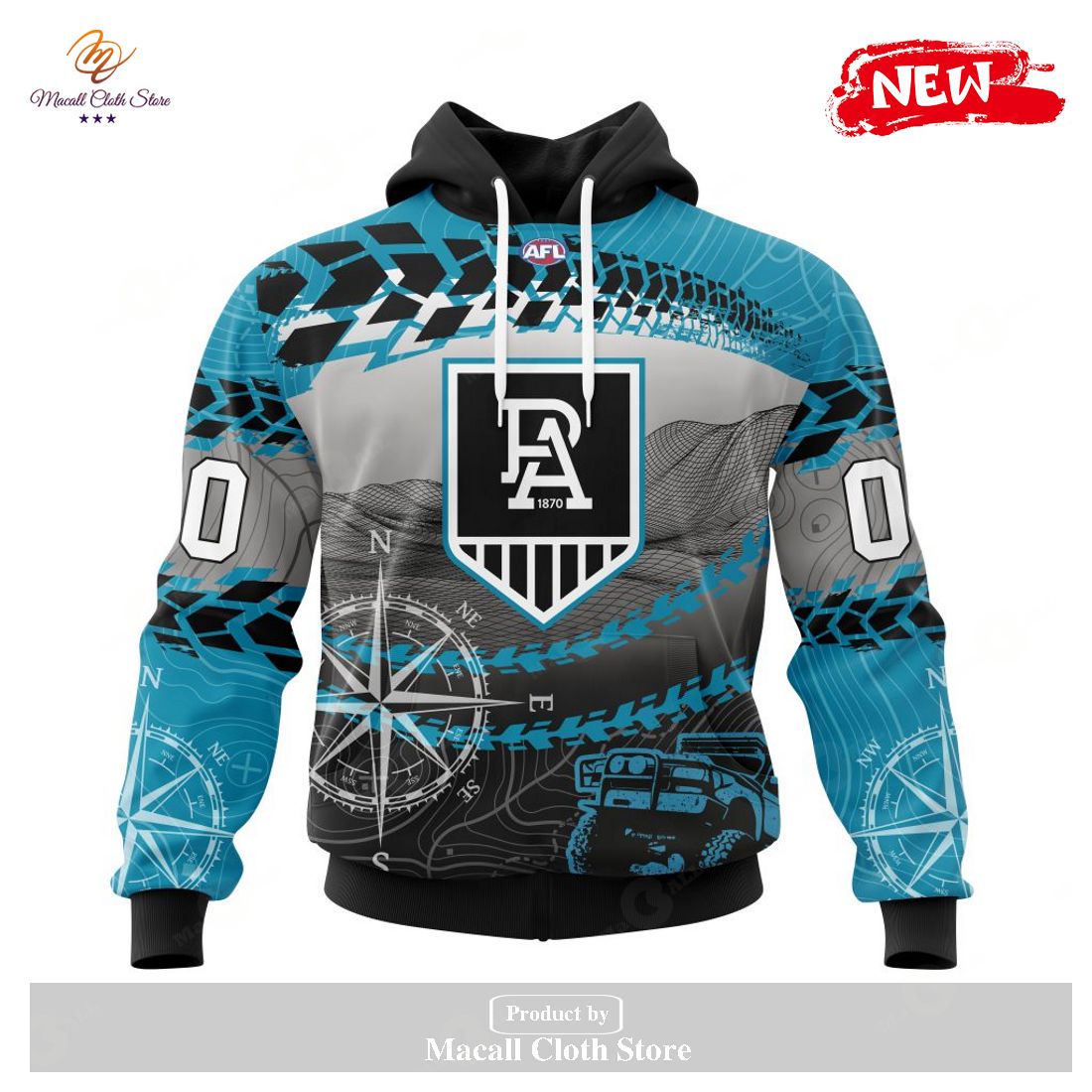 [NEW] Personalized AFL Port Adelaide Football Club Special Off-Road Concept Kits Design Hoodie Sweatshirt 3D