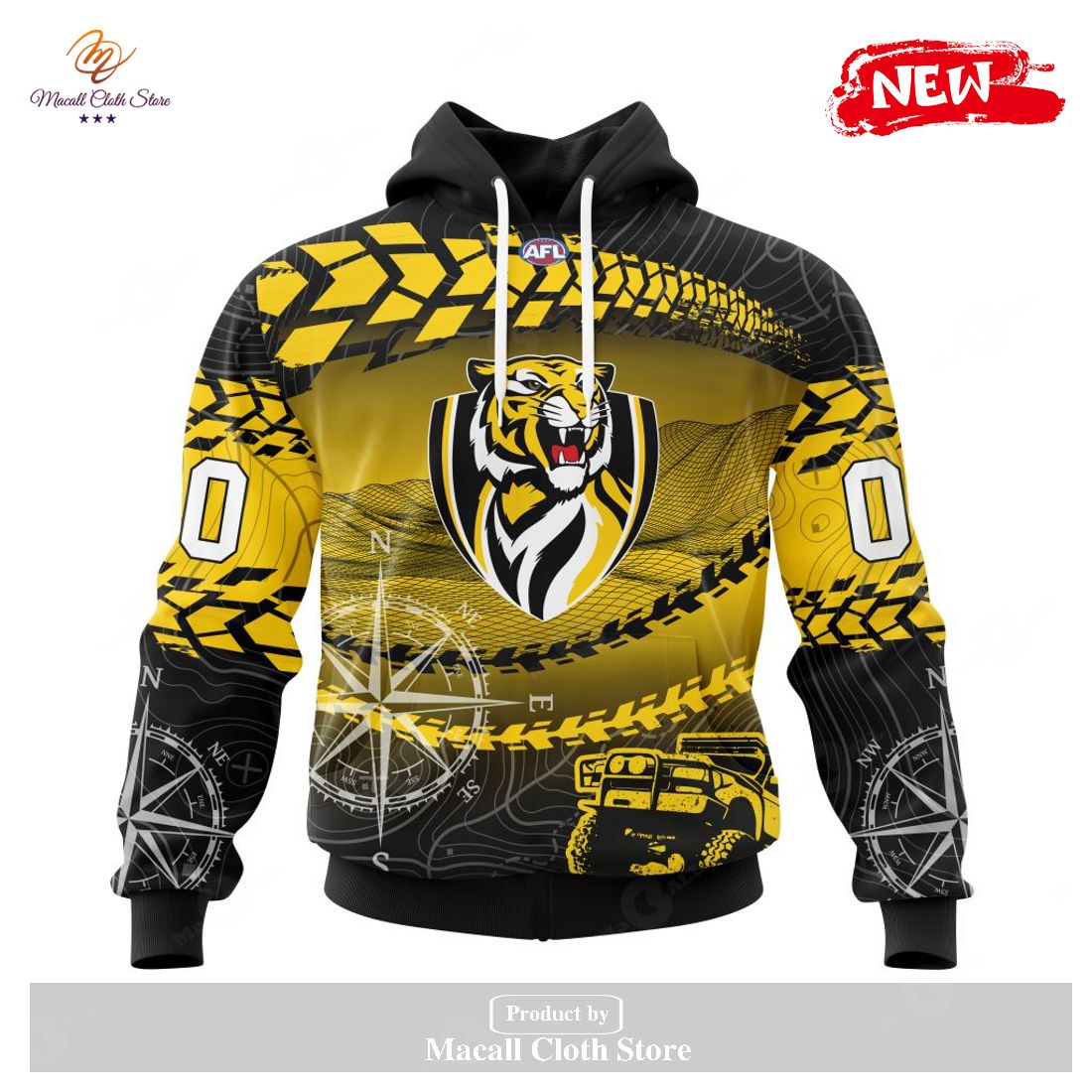 [NEW] Personalized AFL Richmond Tigers Special Off-Road Concept Kits Design Hoodie Sweatshirt 3D