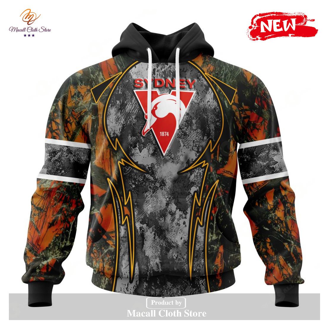 [NEW] Personalized AFL Sydney Swans – Specialized Design Wih Camo Concepts For Hungting In Forest Hoodie Sweatshirt 3D