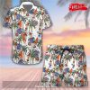 [NEW] Miller Lite Tropical Coconut Tree Dark Green Style Hawaiian Shirt and Short