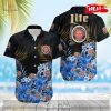 [NEW] Modelo Tropical Coconut Tree Black Design Hawaiian Shirt and Short