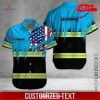[NEW] Personalized Name American Flag Heavy Equipment Workwear Banana Green For Summer Hawaiian Shirt and Short