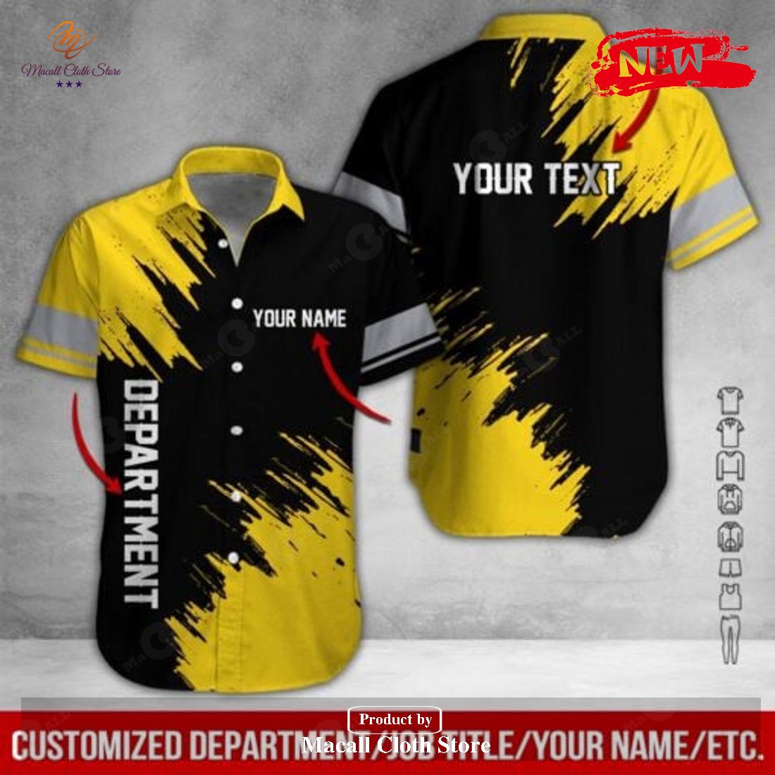 [NEW] Personalized Name American Flag Heavy Equipment Workwear Yellow Design For Summer Hawaiian Shirt and Short