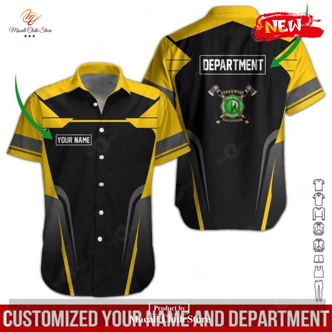 [NEW] Personalized Name Yellow Green Wise Hot Design For Summer Hawaiian Shirt and Short