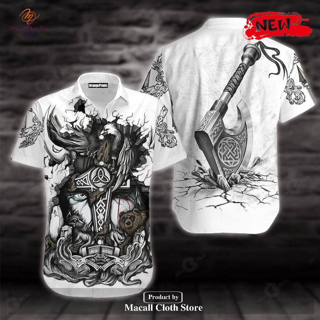 [NEW] Viking Odin White Design For Summer Hawaiian Shirt and Short