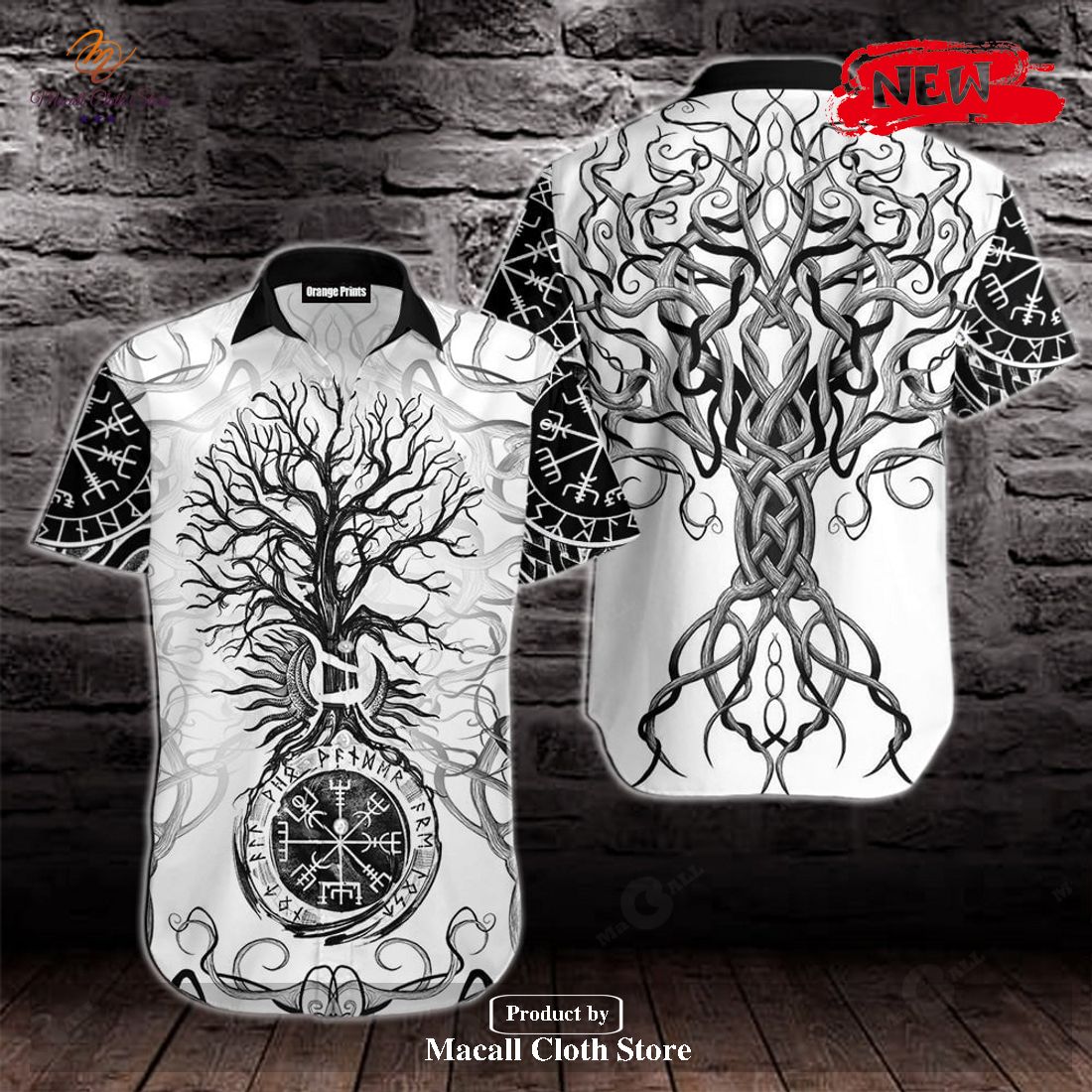 [NEW] Vikings Tree Of Life Tattoo For Summer Hawaiian Shirt and Short