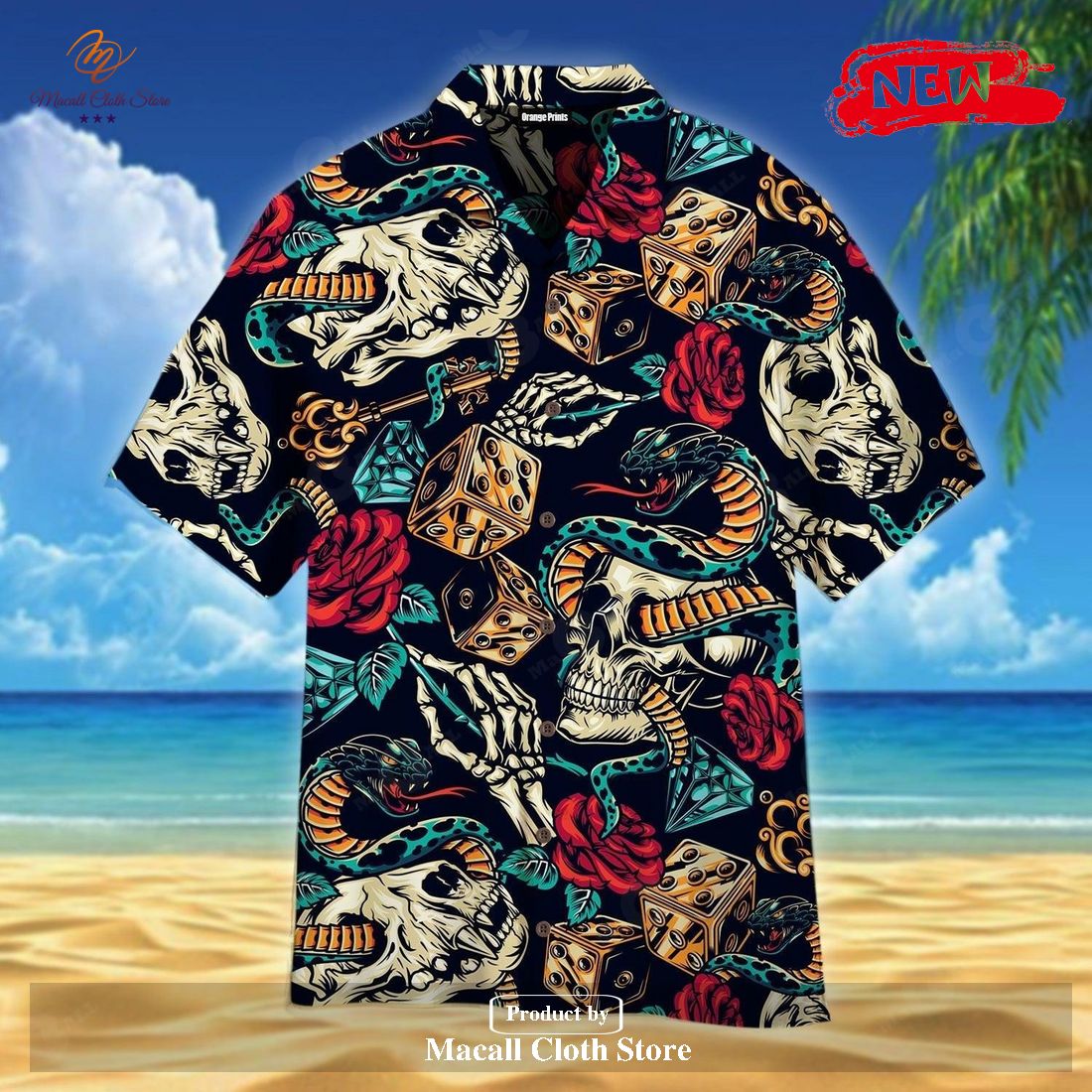 [NEW] Vintage Colorful Skull Luxury Design For Summer Hawaiian Shirt and Short