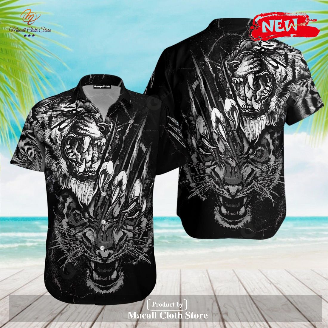 Summer Hawaiian shirts // White tigers – MUSCULO