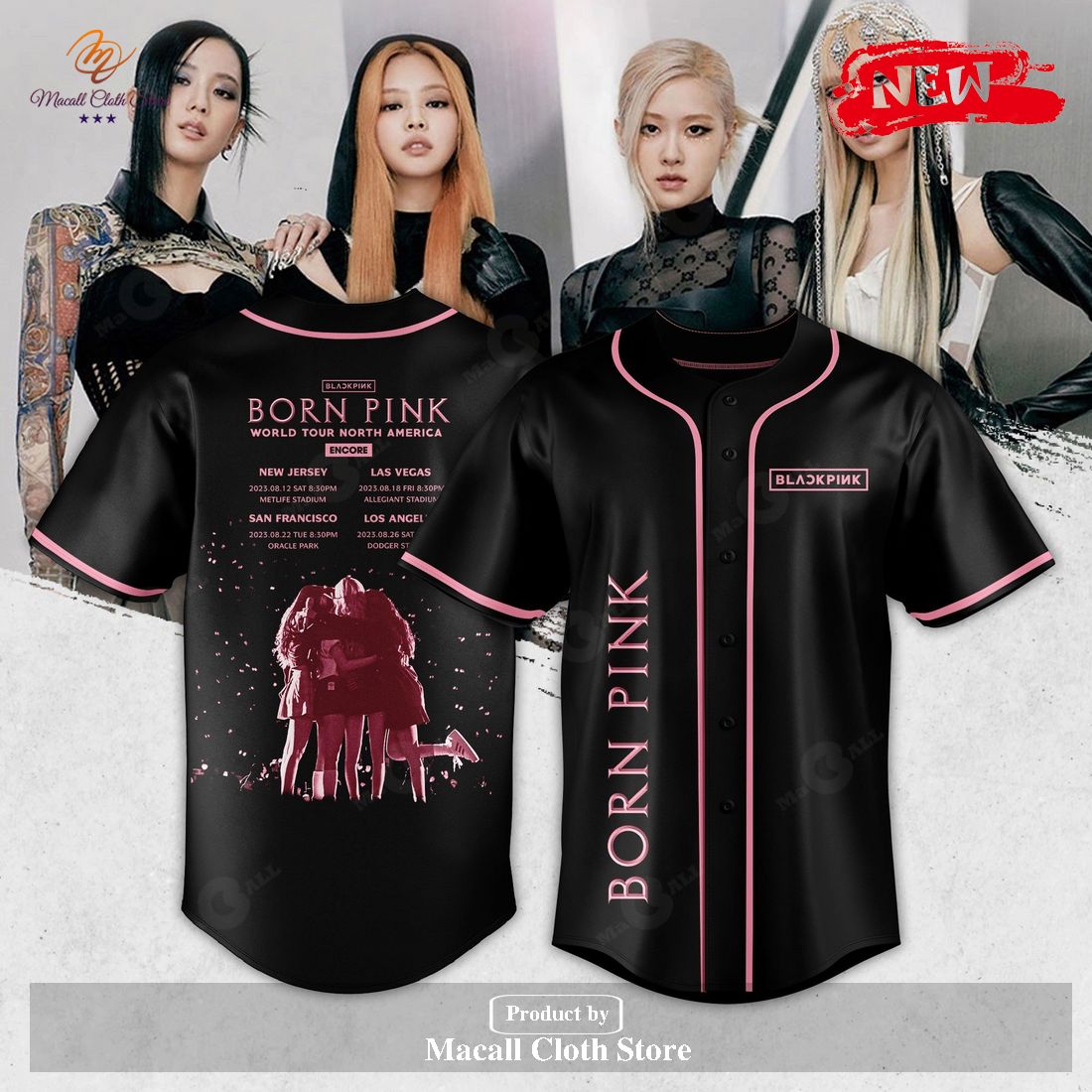 [NEW] Blackpink Born Pink World Tour Jersey Macall Cloth Store