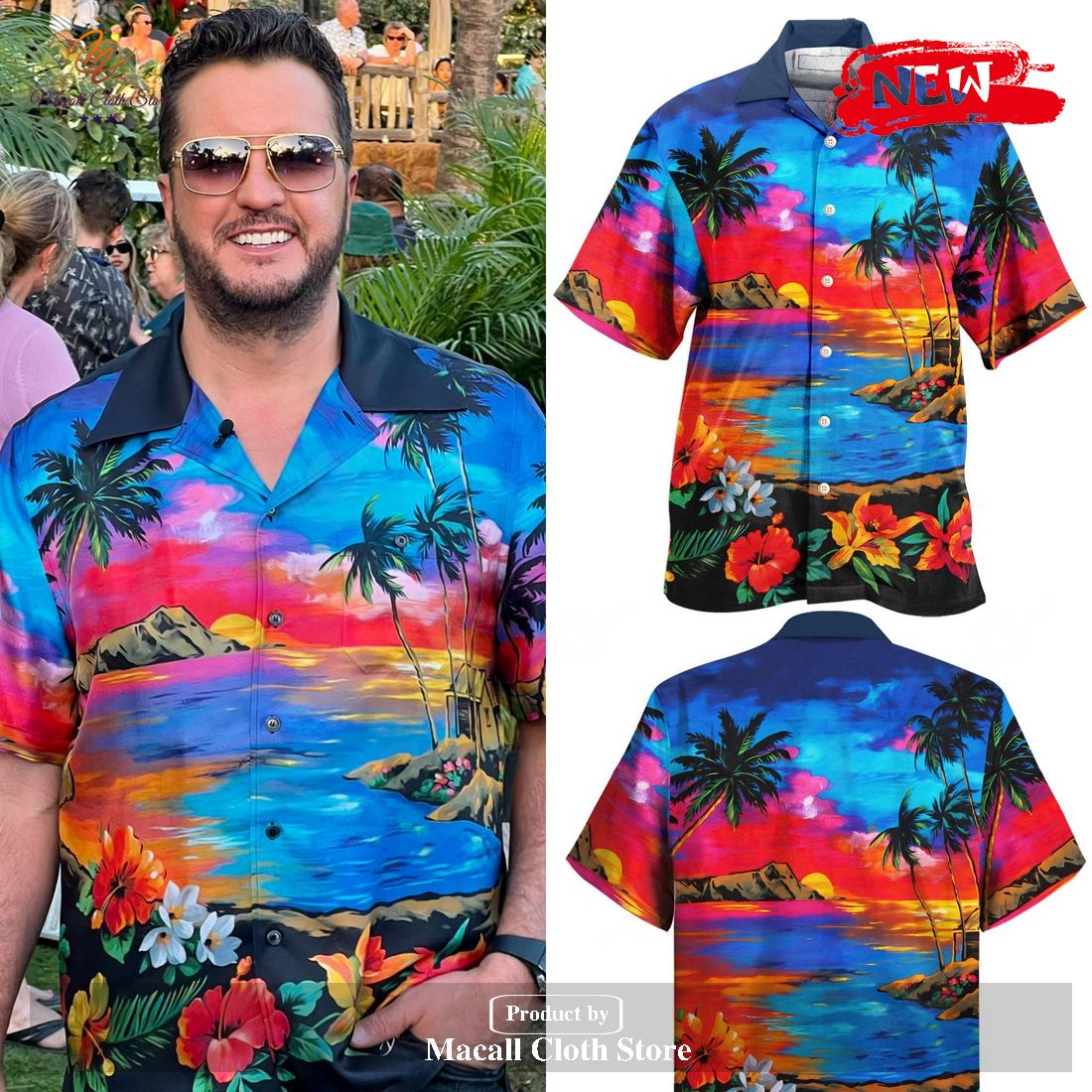 Luke Bryan Sea Coconut Tree Design Enjoy Summer Hawaiian Shirt and Short Luke Bryan Sea Coconut Tree Design Enjoy Summer Hawaiian Shirt and Short