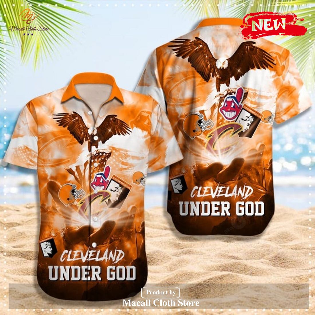NFL Cleveland Under God Sport Teams Summer Design Hawaiian Shirt and Short NFL Cleveland Under God Sport Teams Summer Design Hawaiian Shirt and Short