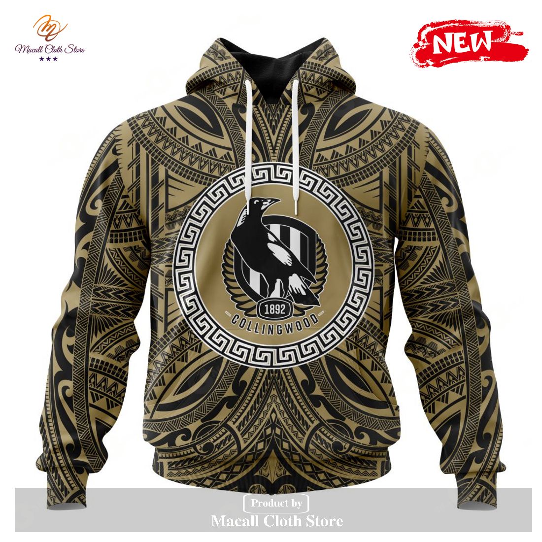 Personalized AFL Collingwood Football Club Polynesian Concept Kits Hoodie Sweatshirt 3D