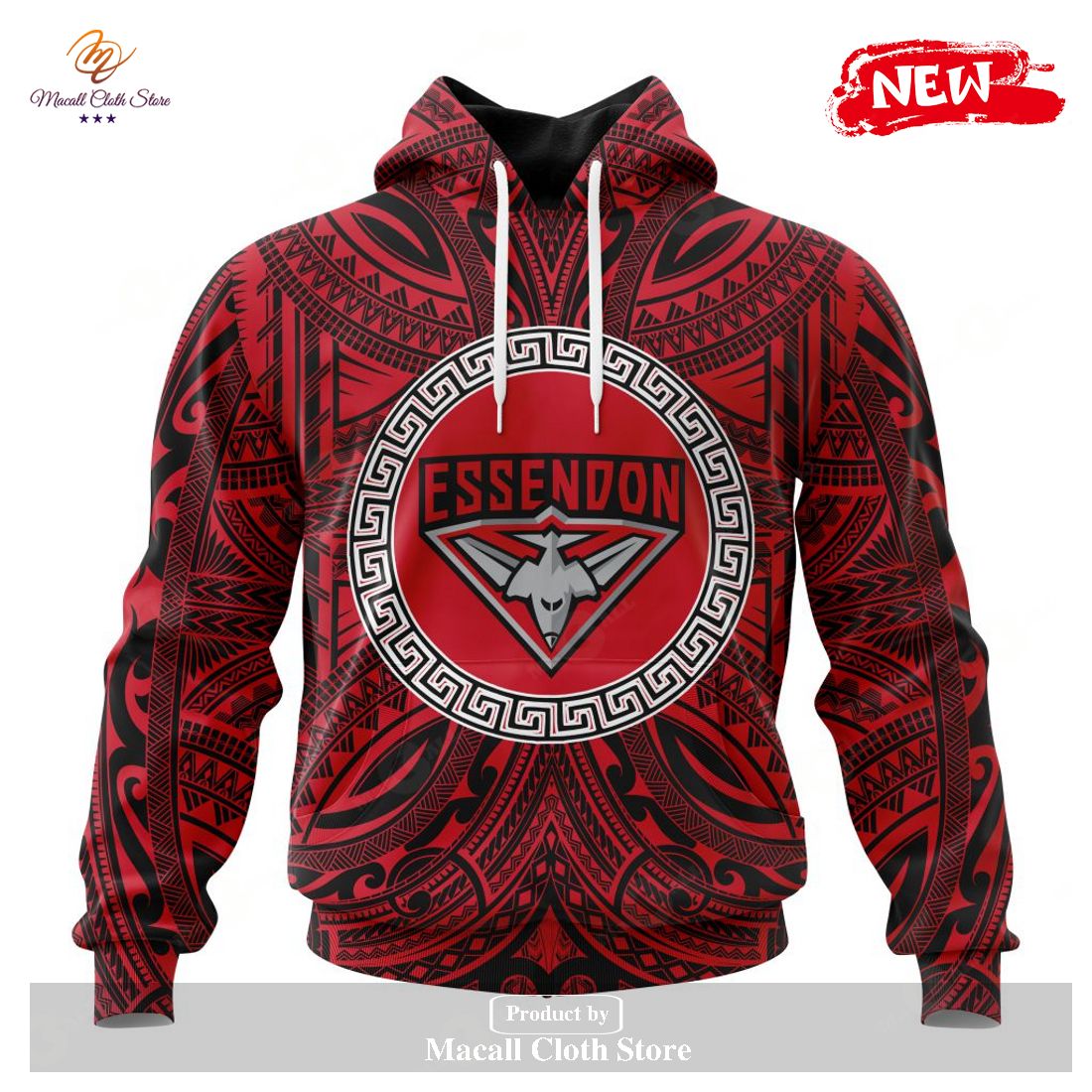 Personalized AFL Essendon Football Club Polynesian Concept Kits Hoodie Sweatshirt 3D