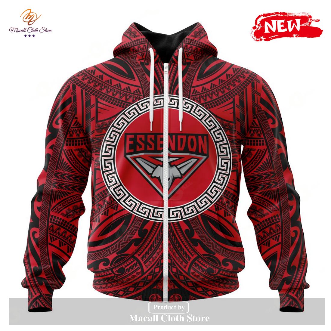 Personalized AFL Essendon Football Club Polynesian Concept Kits Hoodie Sweatshirt 3D