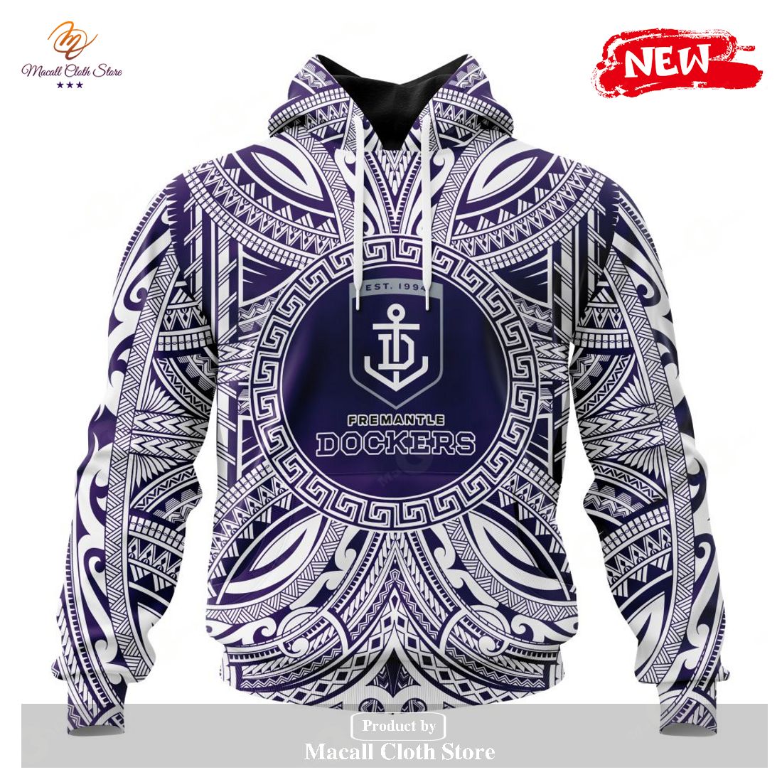Personalized AFL Fremantle Dockers Polynesian Concept Kits Hoodie Sweatshirt 3D