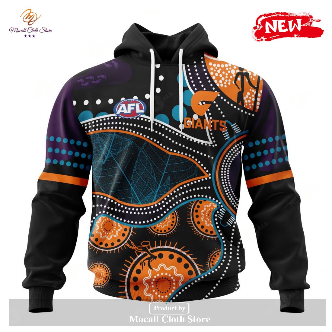 Personalized AFL Greater Western Sydney Giants – Specialized Indigenous Concepts Hoodie Sweatshirt 3D