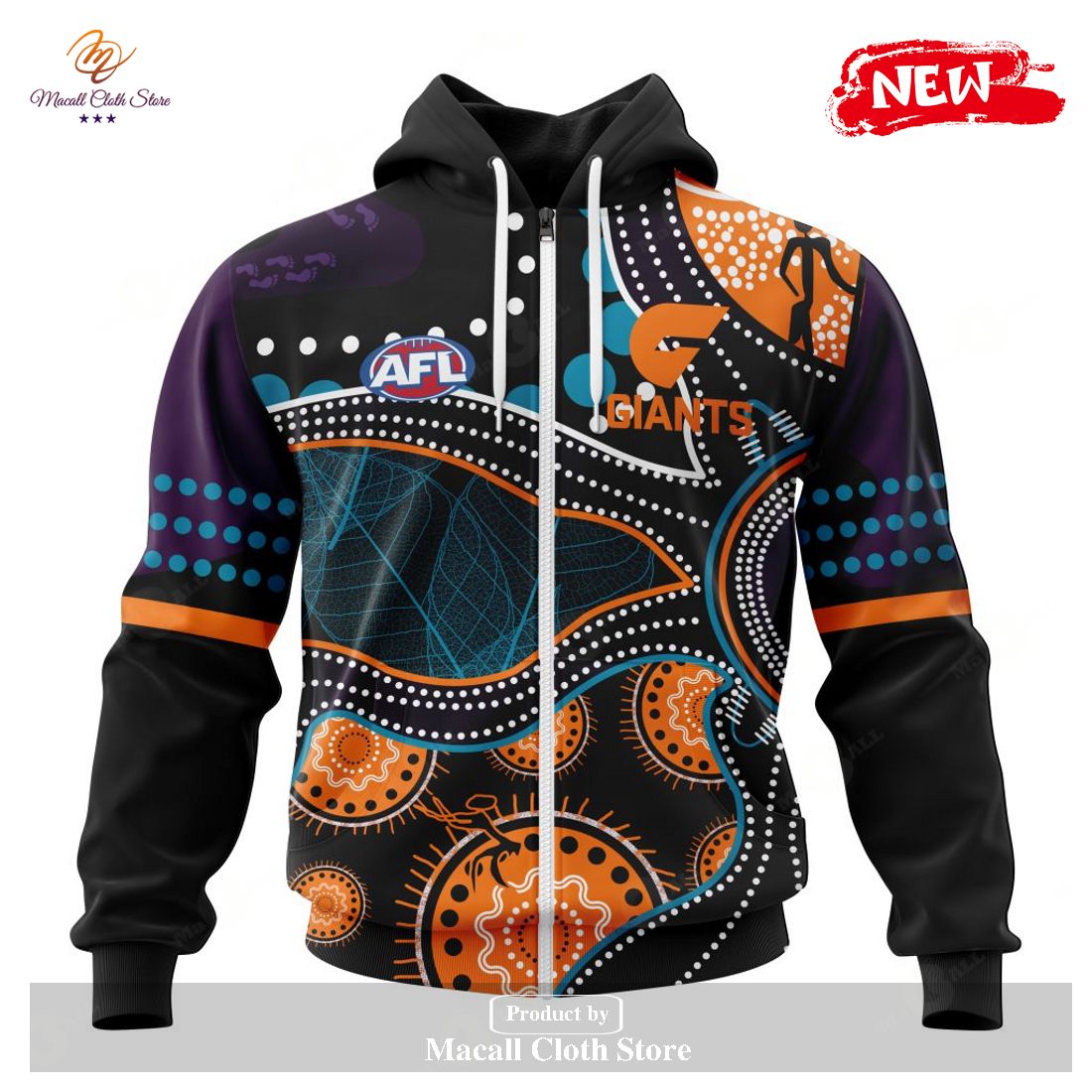 Personalized AFL Greater Western Sydney Giants – Specialized Indigenous Concepts Hoodie Sweatshirt 3D