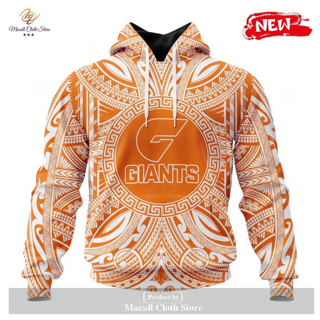 Personalized AFL Greater Western Sydney Giants Polynesian Concept Kits Hoodie Sweatshirt 3D