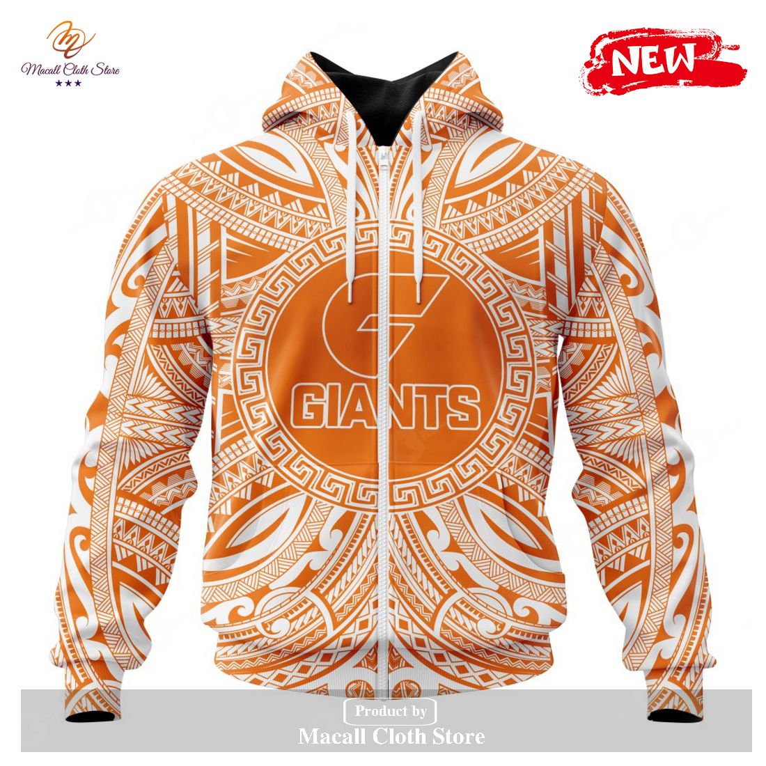 Personalized AFL Greater Western Sydney Giants Polynesian Concept Kits Hoodie Sweatshirt 3D