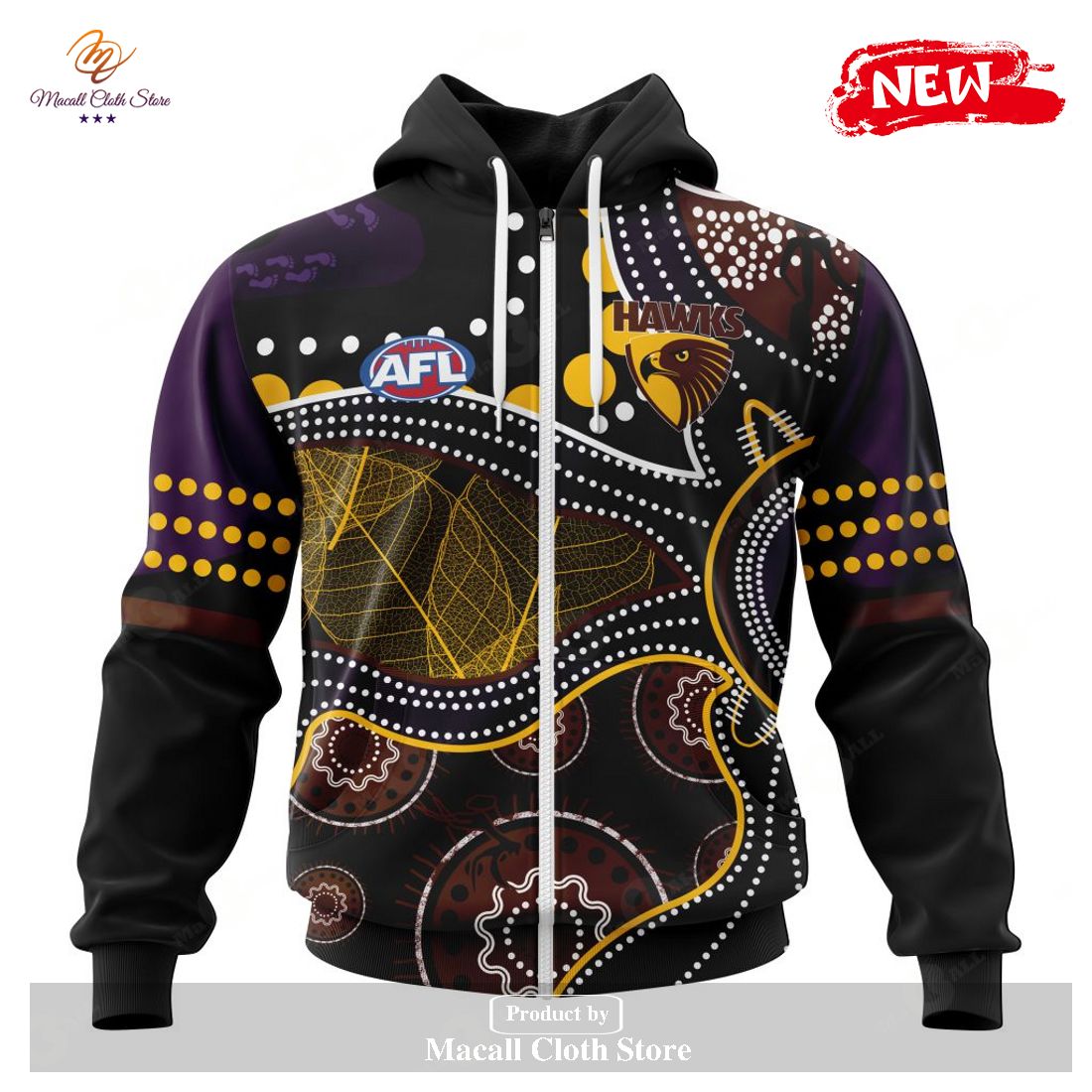 Personalized AFL Hawthorn Football Club – Specialized Indigenous Concepts Hoodie Sweatshirt 3D