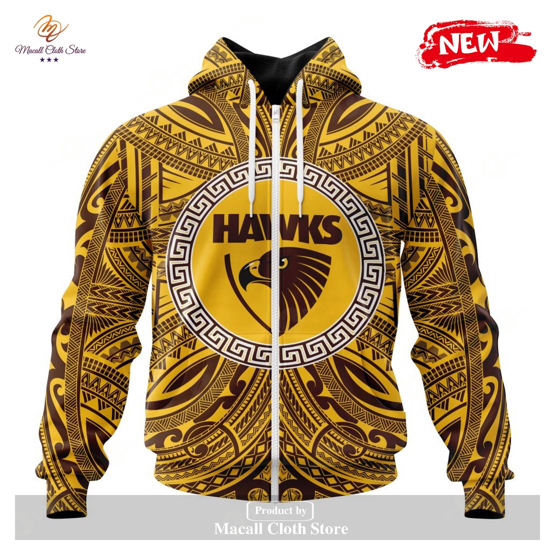 Personalized AFL Hawthorn Football Club Polynesian Concept Kits Hoodie Sweatshirt 3D