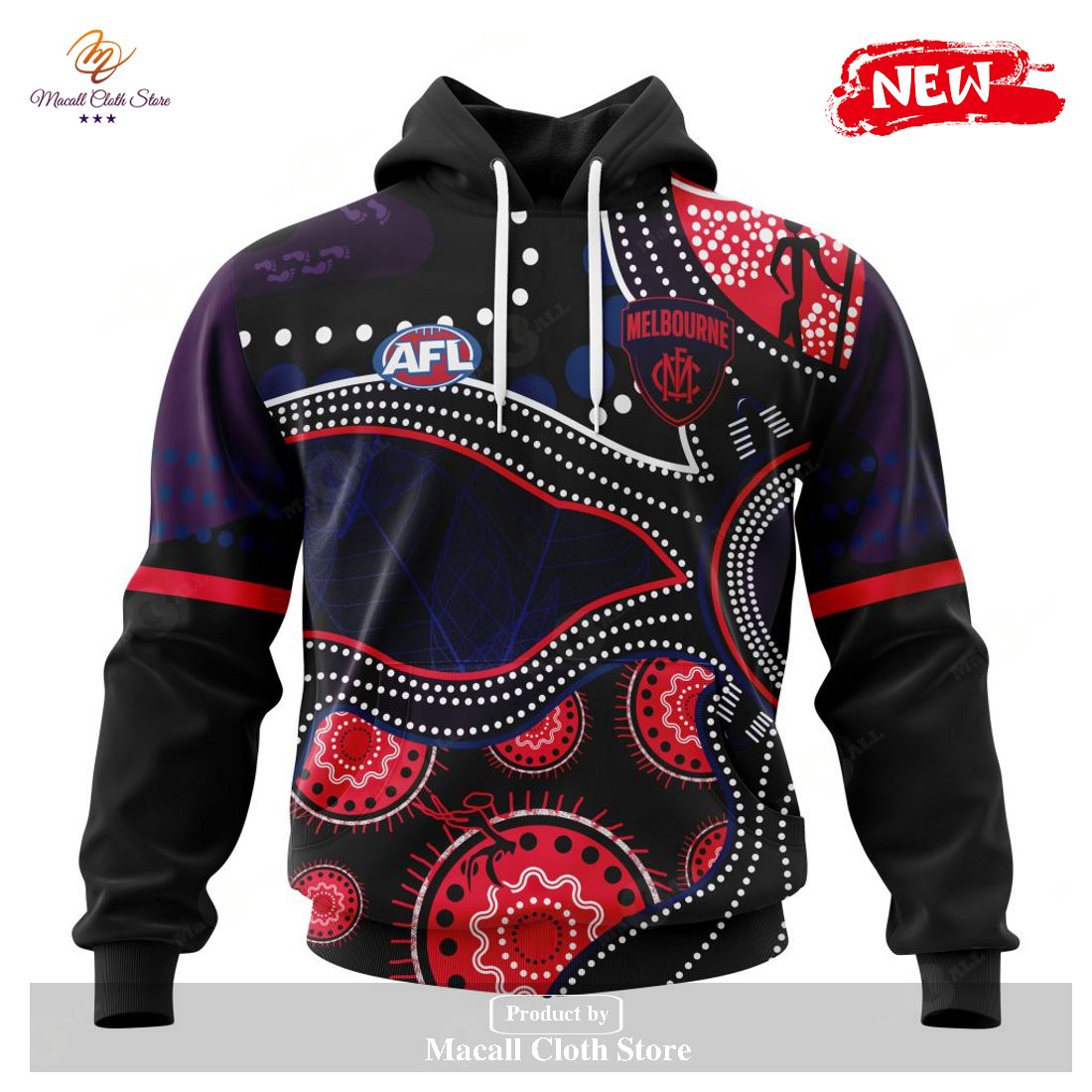 Personalized AFL Melbourne Football Club – Specialized Indigenous Concepts Hoodie Sweatshirt 3D